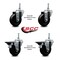 Service Caster 35 Inch Soft Rubber 12 MM Threaded Stem Caster Set 2 Brakes SCC SCC-TS20S3514-SRS-M1215-2-PLB-2 - alternate 5